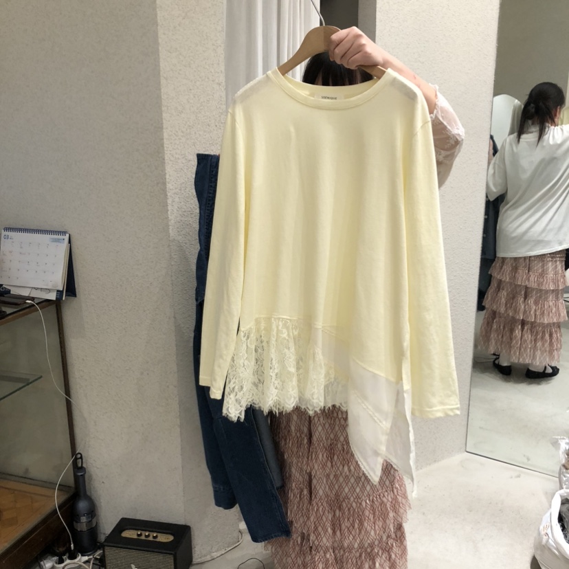 SSEMIENNE東大門代購女士新品熱賣休閑26春夏人氣長袖T恤SSENIQUE長袖T恤圖色2