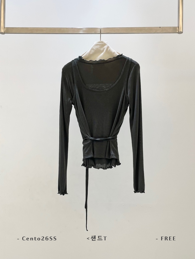 CENTO東大門直郵女士新品人氣職業26春夏真品長袖T恤假兩件CENTO長袖T恤