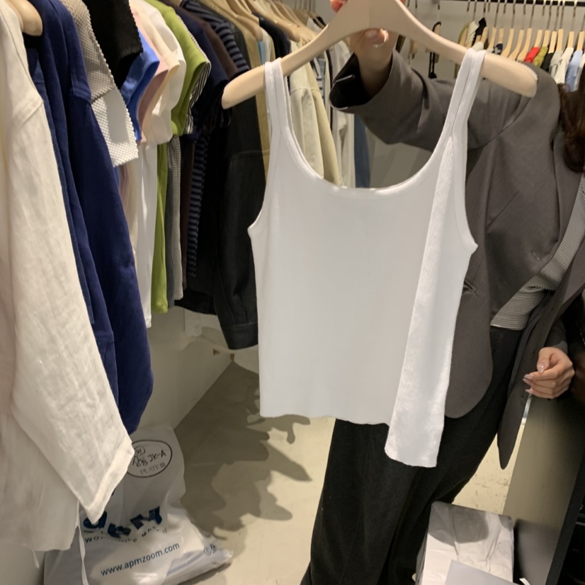 PLATE東大門實拍女士新款人氣26春夏推薦時尚休閑吊帶背心PLATE吊帶/背心圖色2