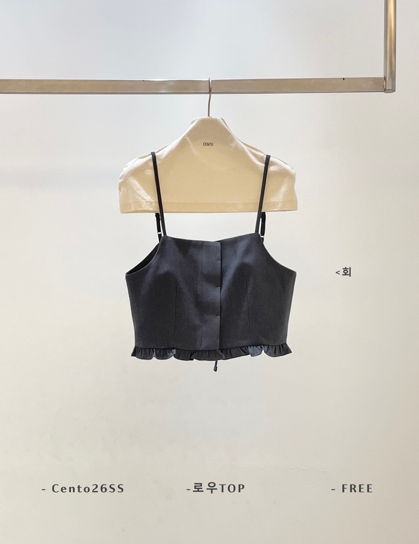 CENTO東大門實拍女士新款人氣時尚推薦真品休閑職業吊帶背心CENTO吊帶/背心圖色1灰色