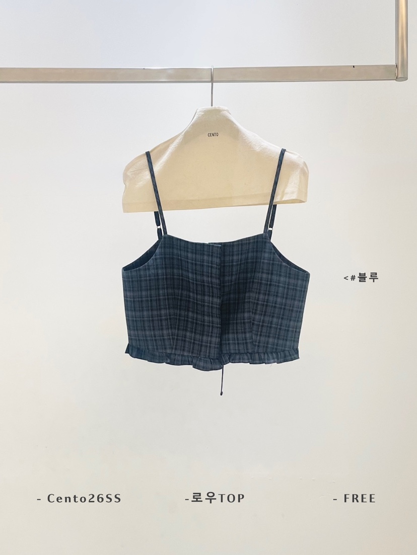 CENTO東大門實拍女士新款人氣時尚推薦真品休閑職業吊帶背心CENTO吊帶/背心圖色3藍色