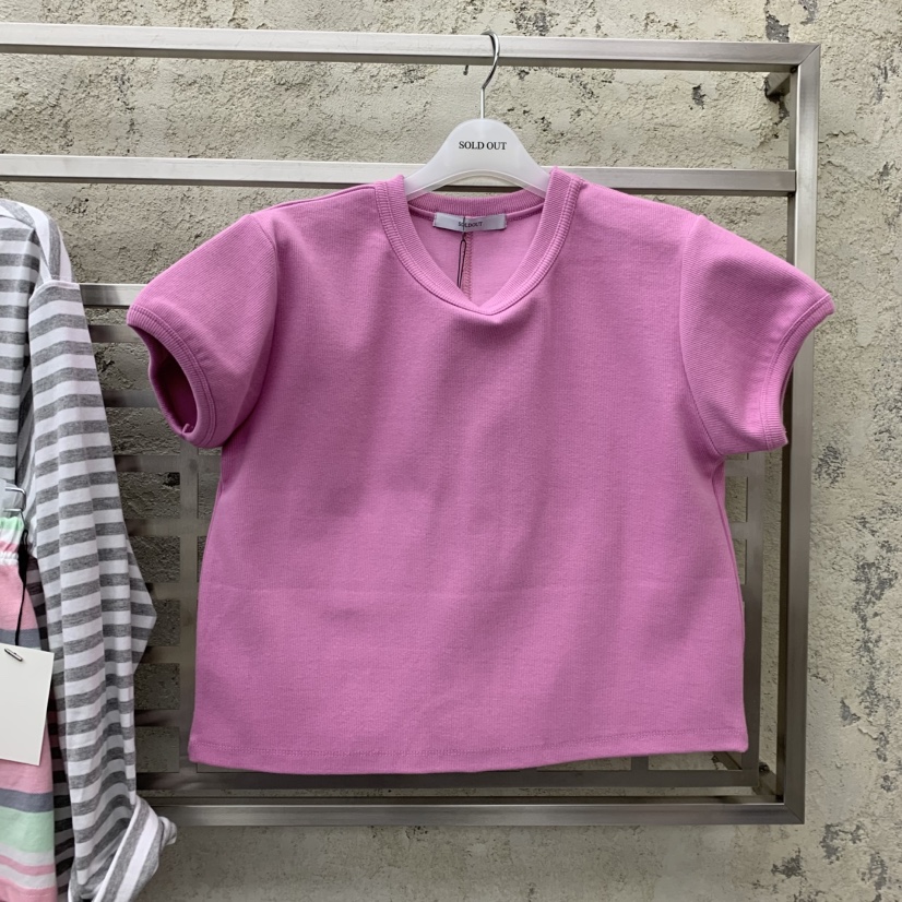 SOLD OUT東大門實拍女裝新款時尚真品推薦休閑熱賣T恤短款SOLD OUTT恤圖色3