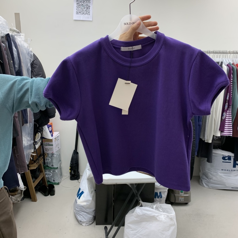 SOLD OUT東大門實拍女裝新款時尚真品推薦休閑熱賣T恤短款SOLD OUTT恤圖色6