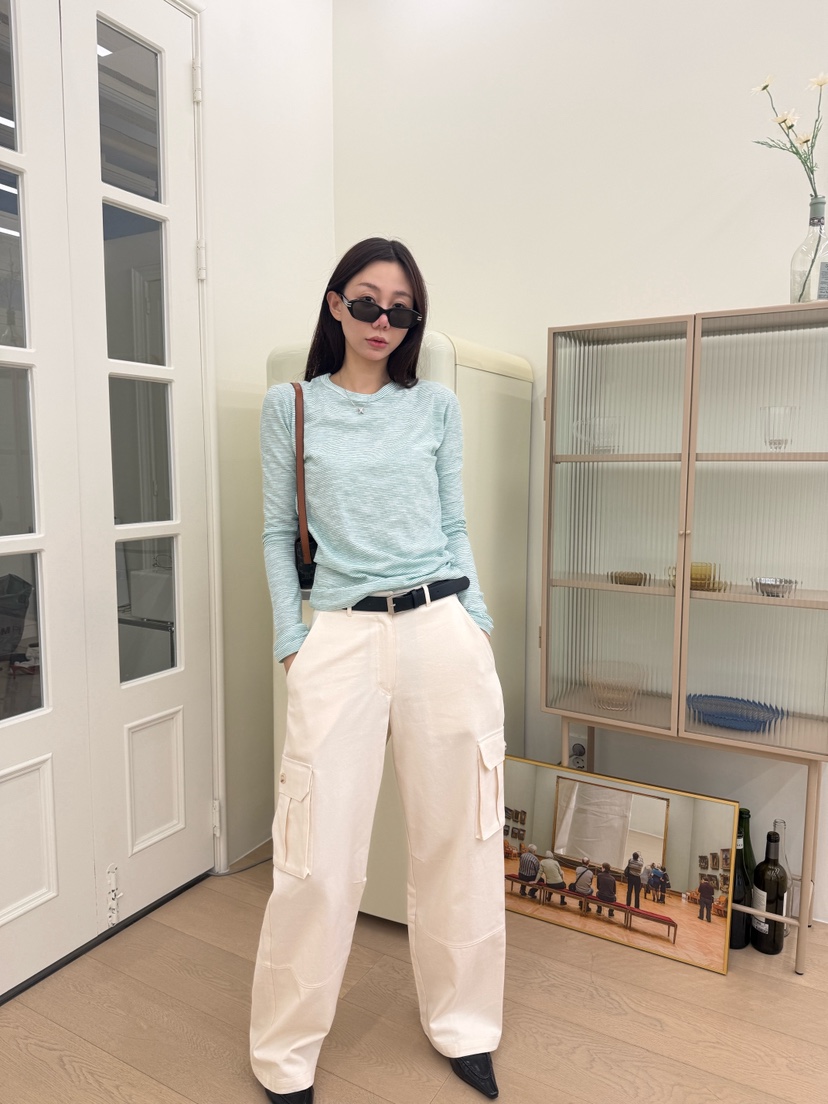 LUMIPLE東大門實拍女裝新品人氣推薦職業休閑26春夏休閑褲棉質LUMIPLE休閑褲