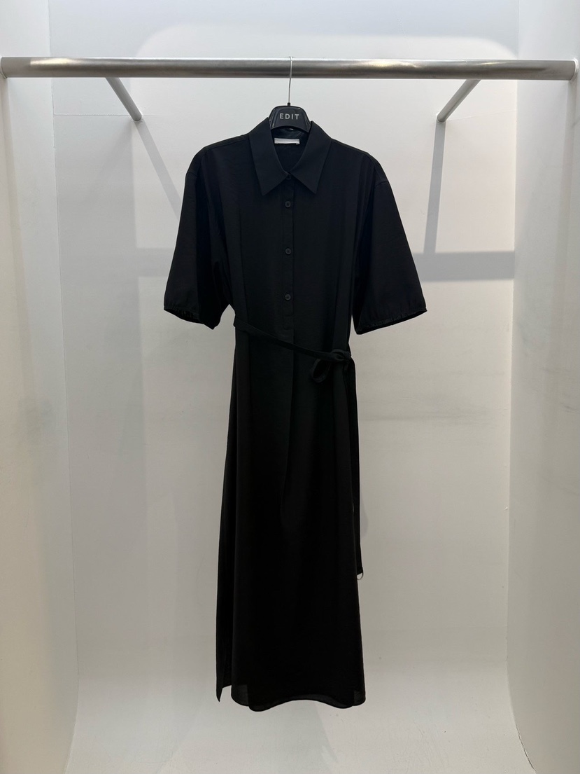 EDIT韓國代購女士新款真品人氣推薦職業時尚連衣裙含腰帶EDIT連衣裙圖色3黑色