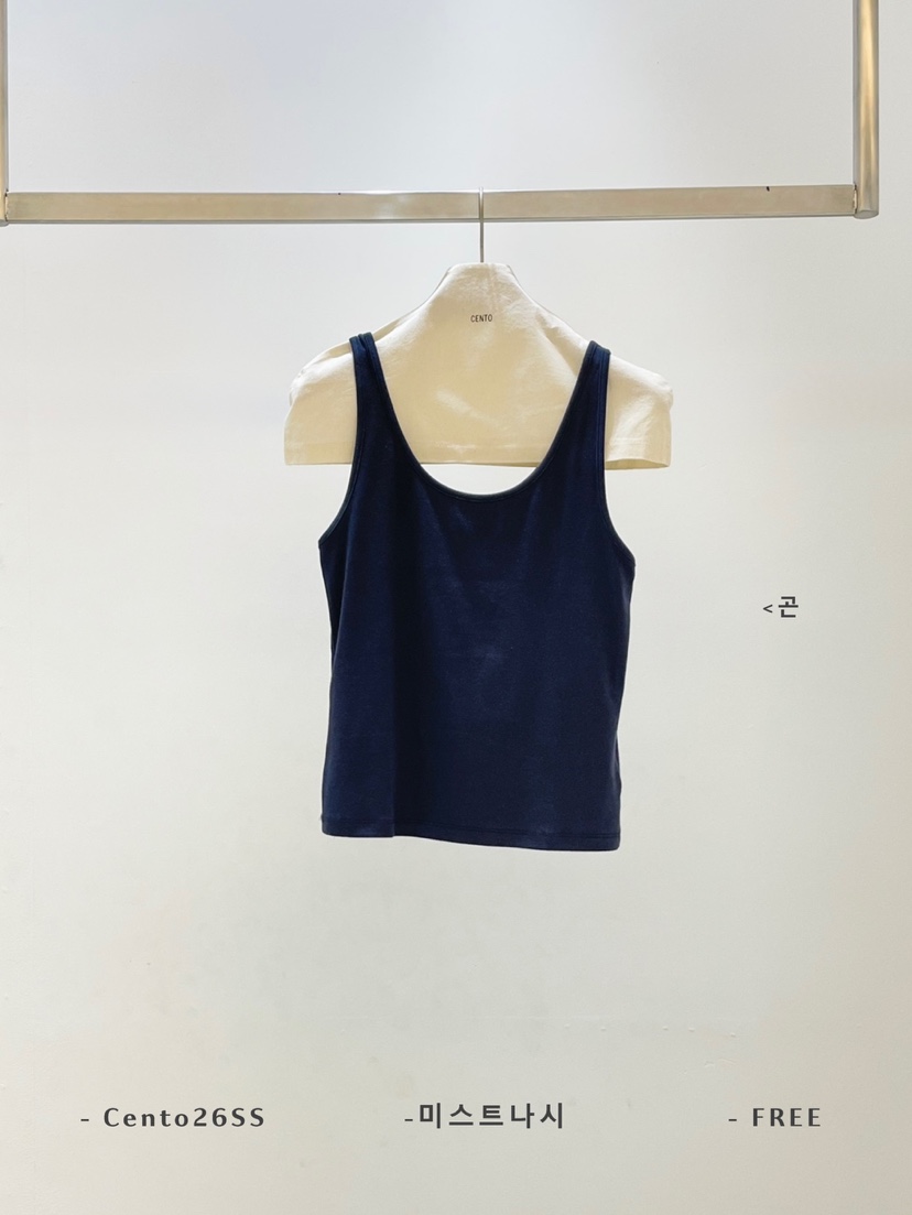 CENTO東大門直郵女士新款真品職業人氣熱賣26春夏吊帶背心CENTO吊帶/背心圖色2深藍色