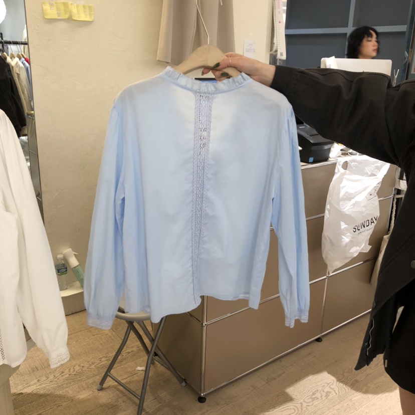 W AND J東大門直郵女裝新款職業人氣真品襯衫蕾絲衫透視W AND J襯衫/蕾絲衫