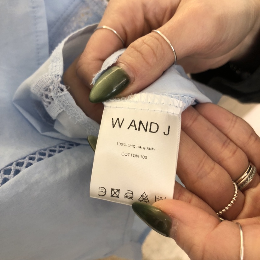 W AND J東大門直郵女裝新款職業人氣真品襯衫蕾絲衫透視W AND J襯衫/蕾絲衫