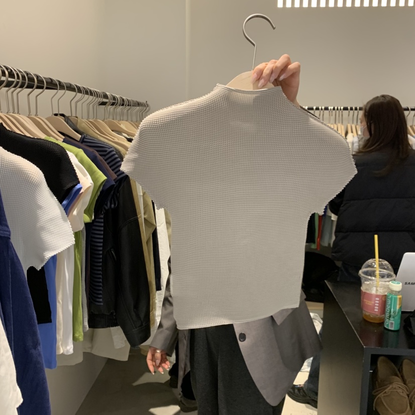 PLATE東大門代購女士新品人氣熱賣休閑時尚推薦真品T恤褶皺PLATET恤