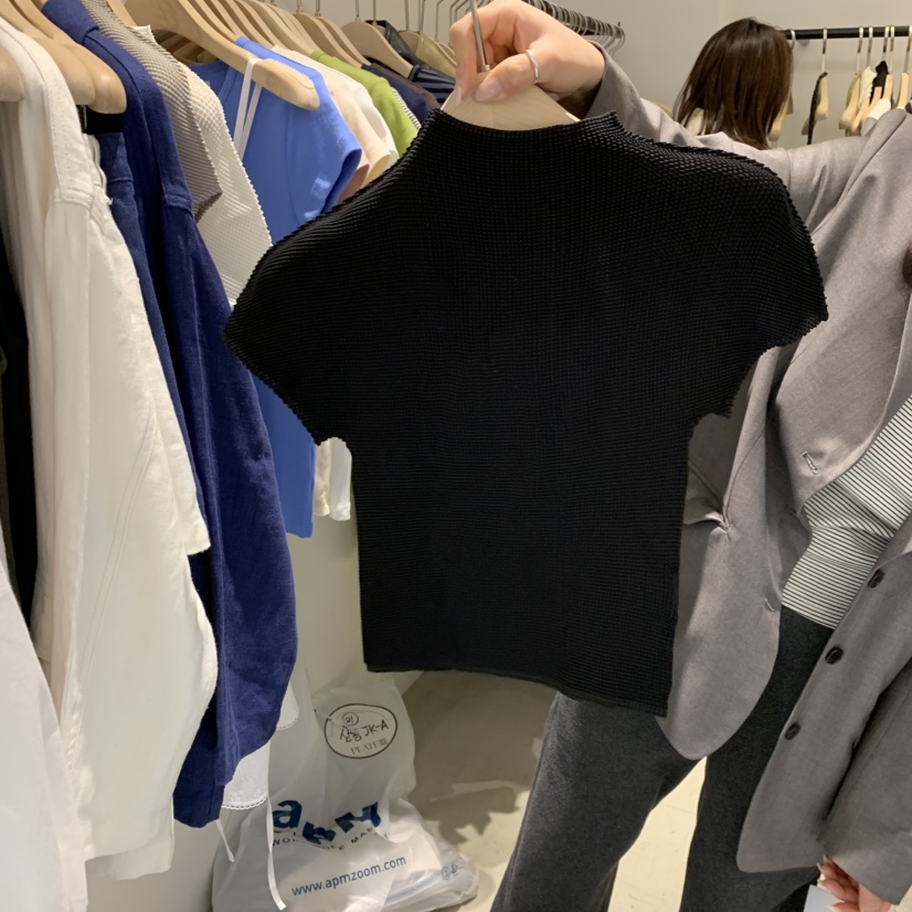 PLATE東大門代購女士新品人氣熱賣休閑時尚推薦真品T恤褶皺PLATET恤圖色3