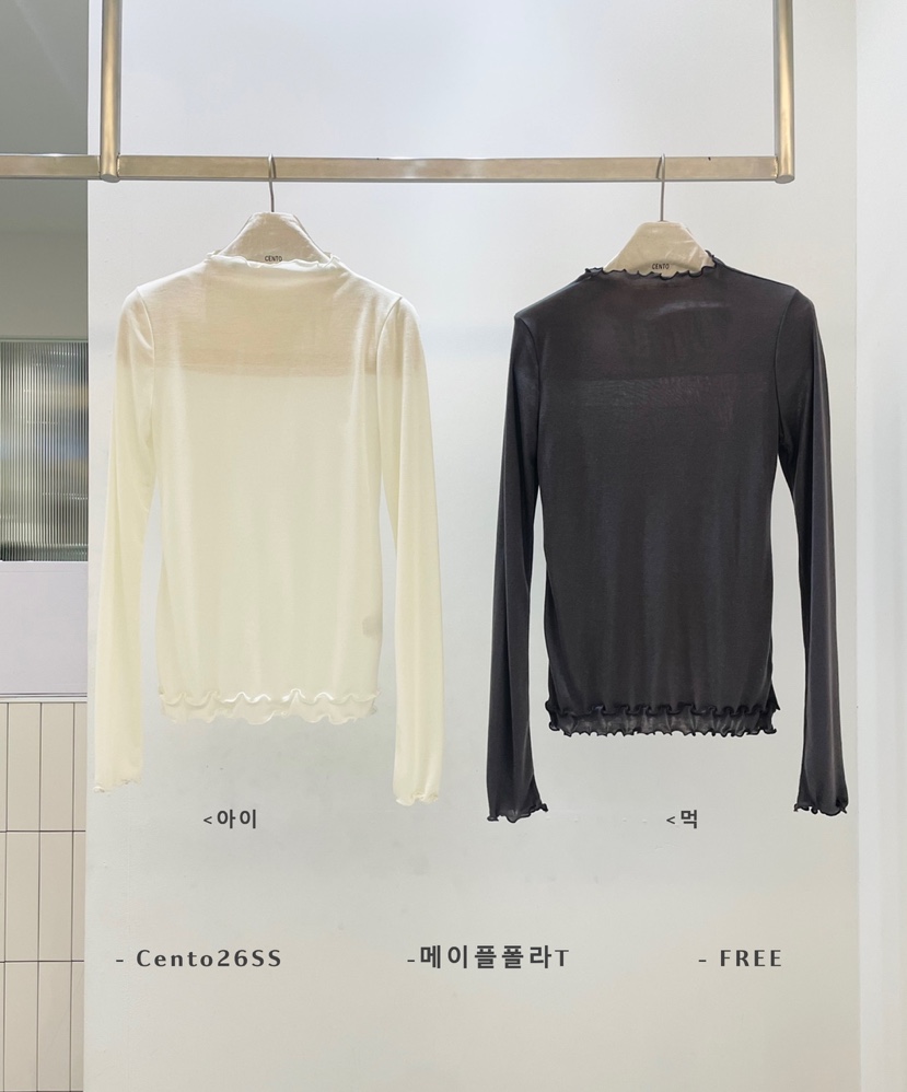 CENTO韓國代購女士新款時尚推薦26春夏職業熱賣真品長袖T恤CENTO長袖T恤