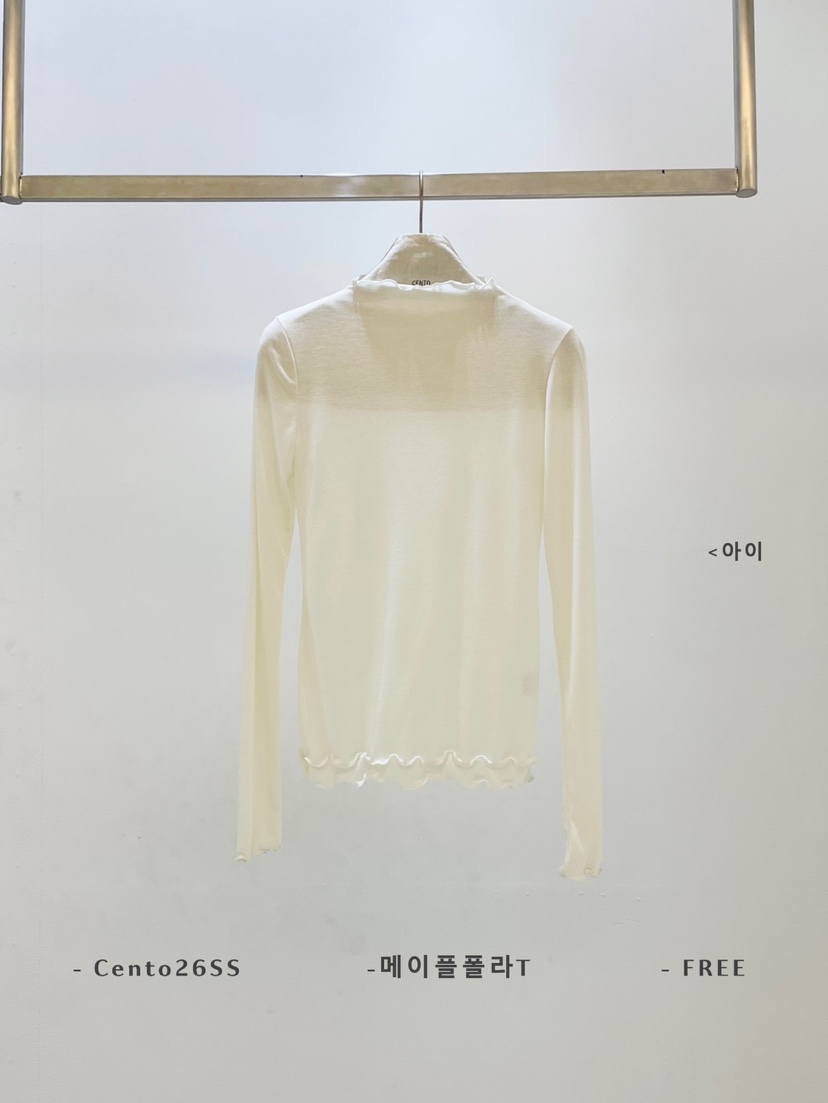 CENTO韓國代購女士新款時尚推薦26春夏職業熱賣真品長袖T恤CENTO長袖T恤圖色1