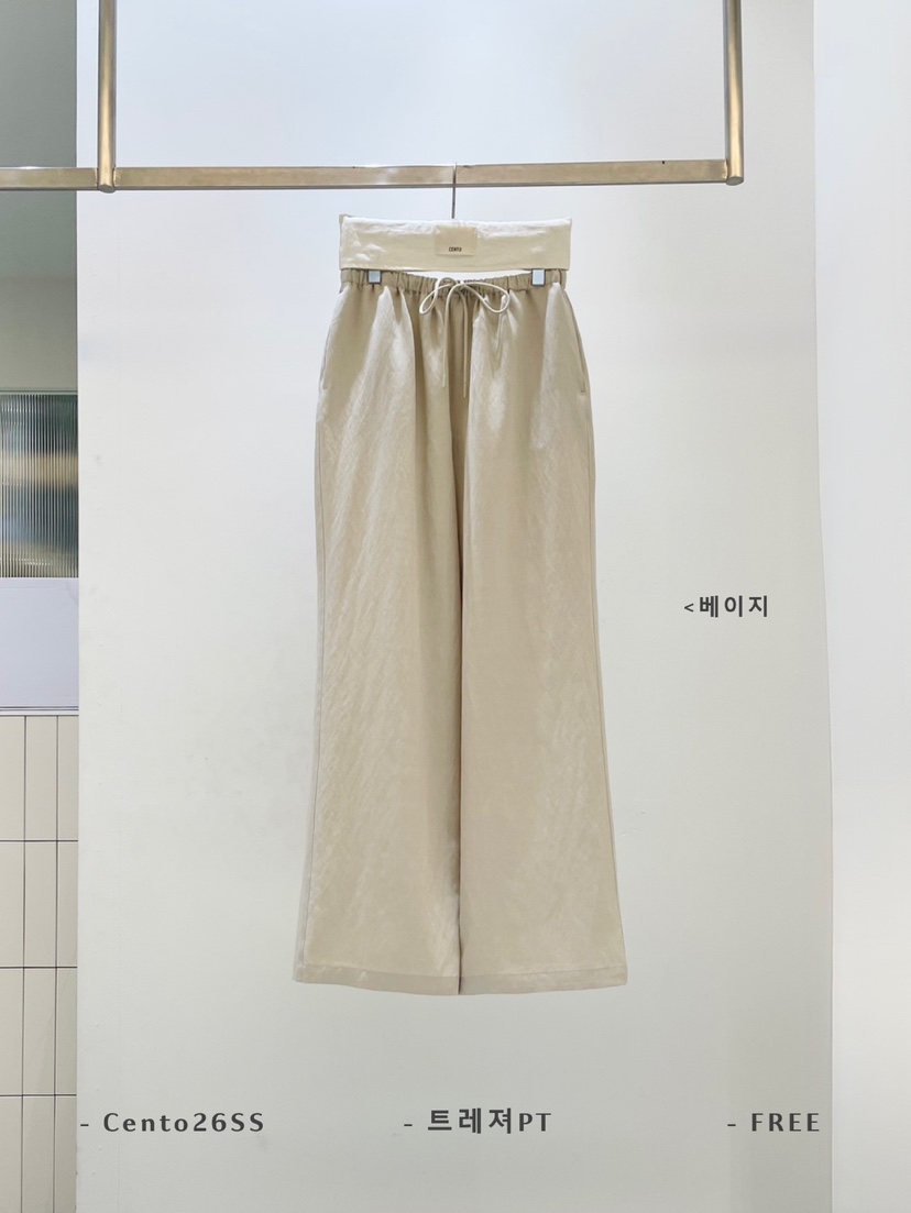 CENTO東大門實拍女裝新品時尚休閑人氣熱賣職業26春夏休閑褲CENTO休閑褲圖色1