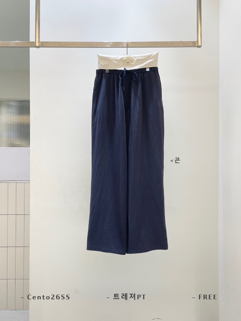 CENTO東大門實拍女裝新品時尚休閑人氣熱賣職業26春夏休閑褲CENTO休閑褲圖色3深藍色