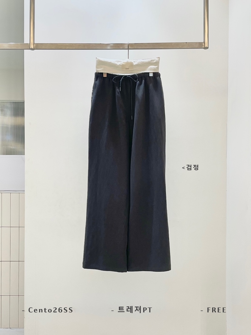 CENTO東大門實拍女裝新品時尚休閑人氣熱賣職業26春夏休閑褲CENTO休閑褲圖色4黑色