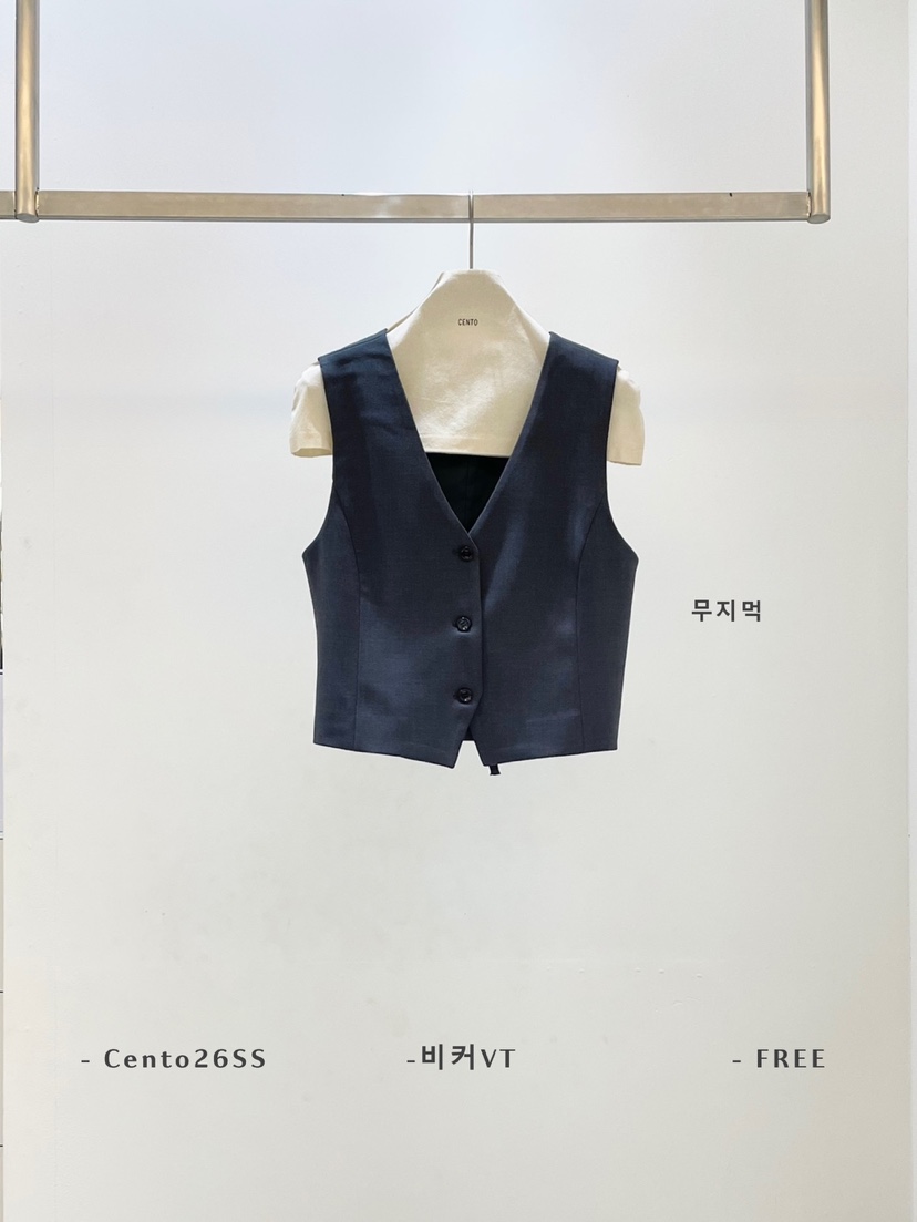 CENTO東大門直郵女士新品真品時尚熱賣休閑人氣推薦26春夏馬甲CENTO馬甲圖色4墨色