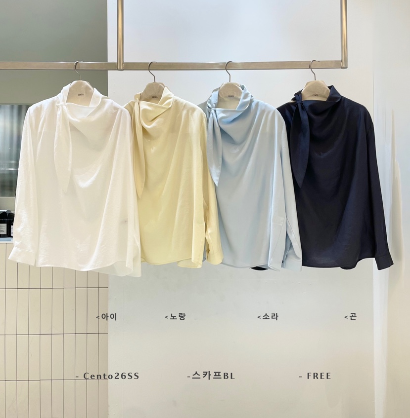 CENTO東大門實拍女士新款推薦熱賣真品休閑襯衫蕾絲衫圍巾CENTO襯衫/蕾絲衫