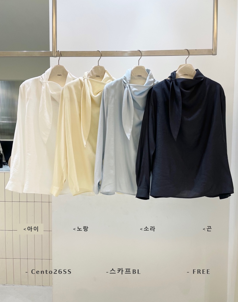 CENTO東大門實拍女士新款推薦熱賣真品休閑襯衫蕾絲衫圍巾CENTO襯衫/蕾絲衫