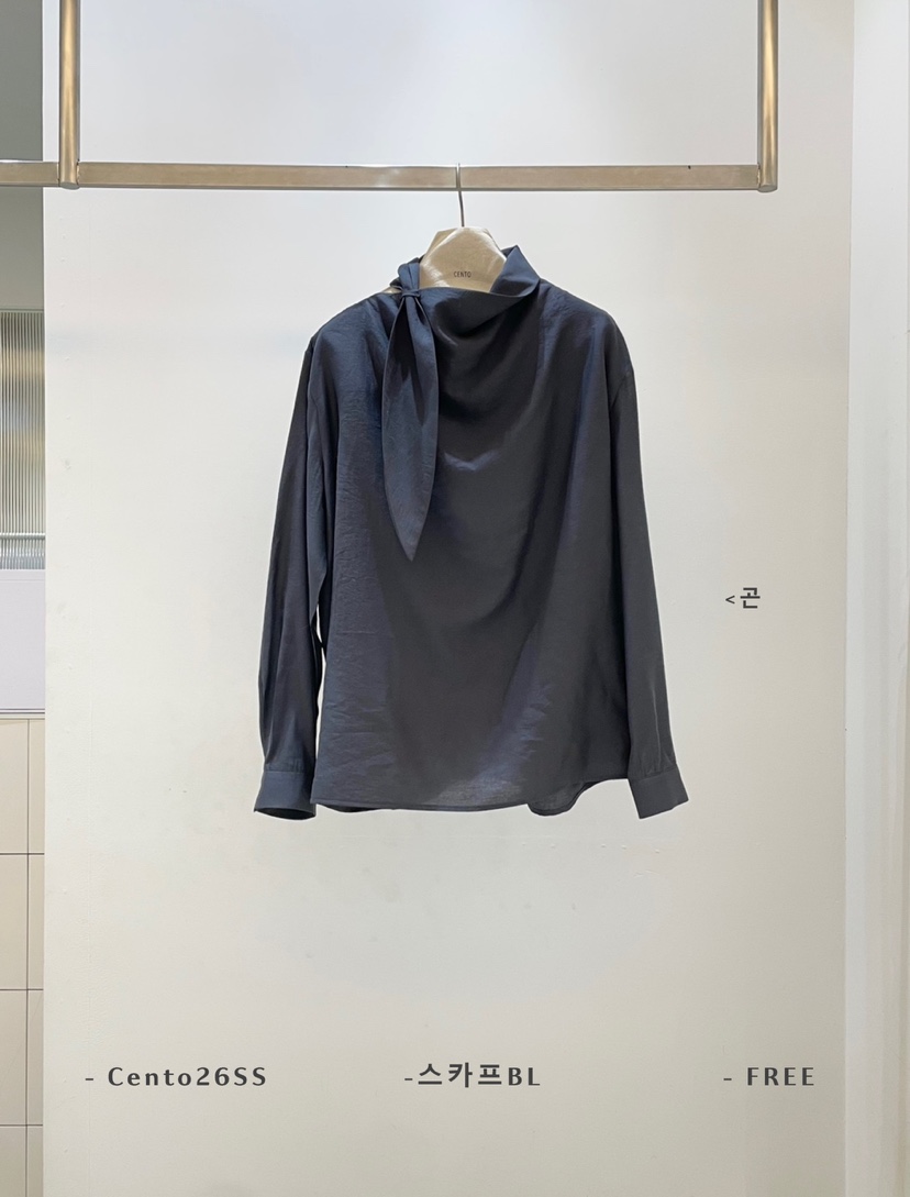 CENTO東大門實拍女士新款推薦熱賣真品休閑襯衫蕾絲衫圍巾CENTO襯衫/蕾絲衫圖色4