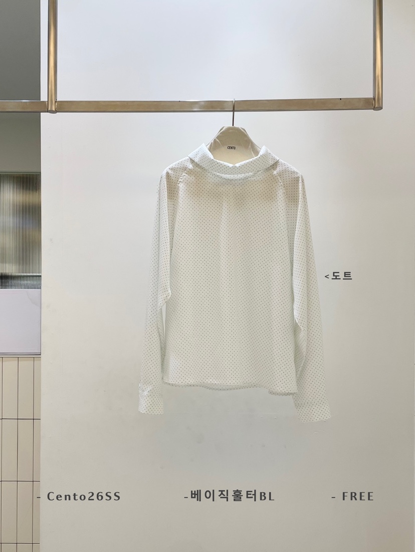 CENTO東大門代購女裝新品26春夏推薦真品人氣休閑襯衫蕾絲衫CENTO襯衫/蕾絲衫圖色2白色波點