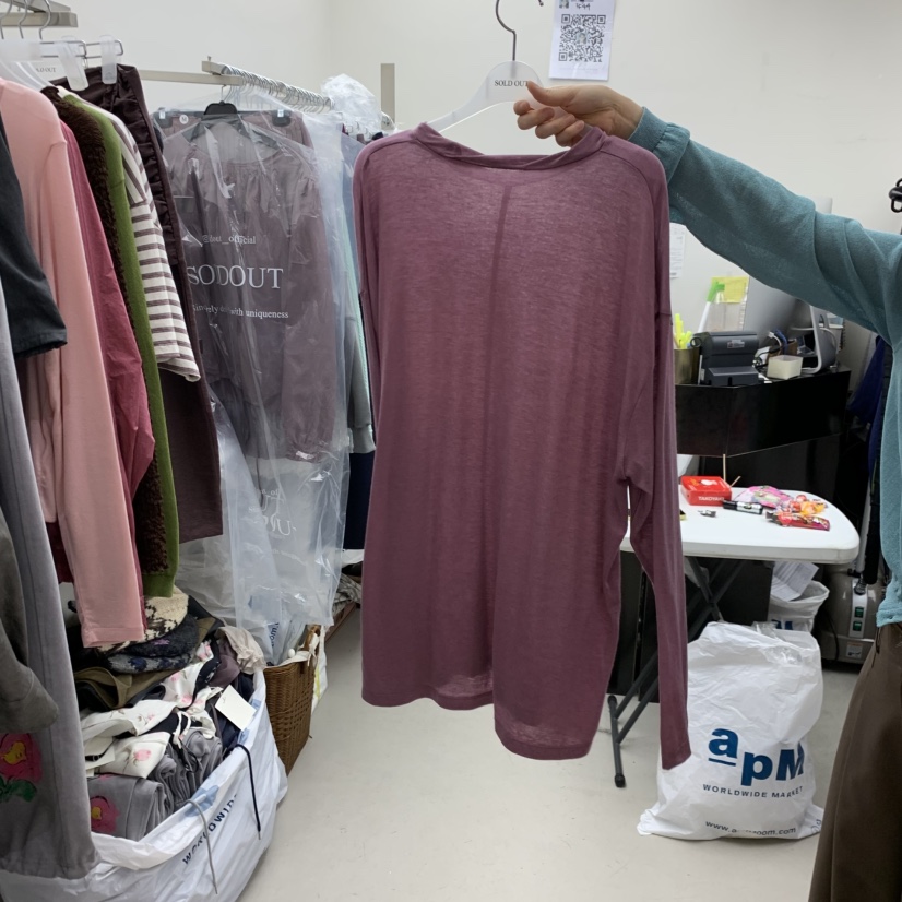 SOLD OUT韓國代購女裝新款26春夏熱賣休閑真品職業長袖T恤SOLD OUT長袖T恤圖色4