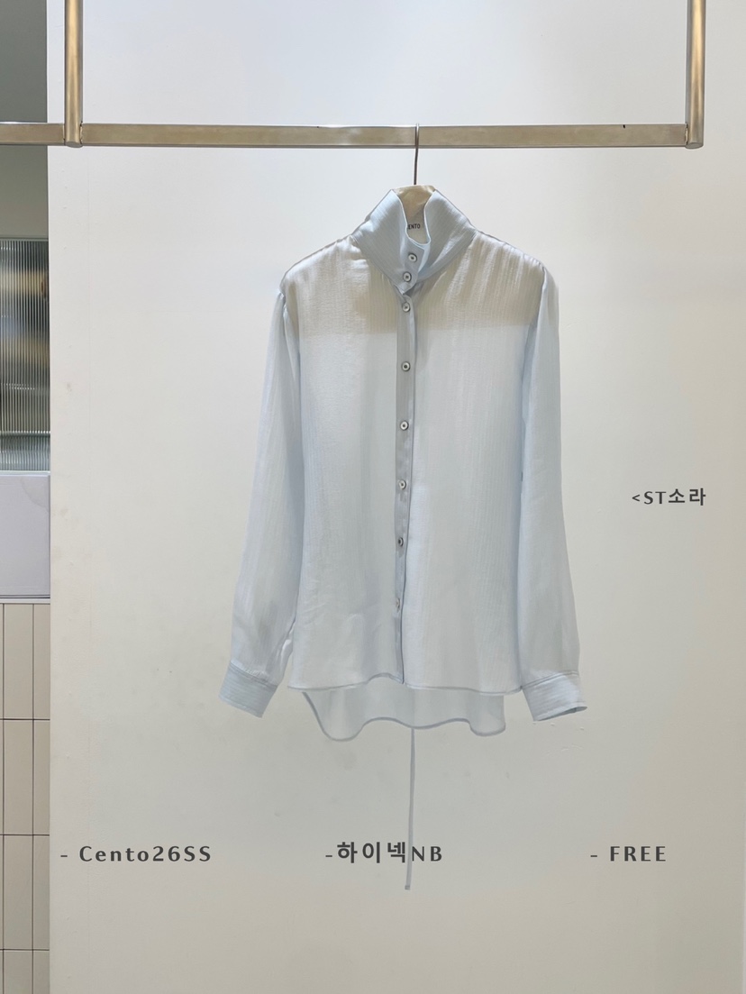 CENTO東大門直郵女裝新品真品推薦26春夏職業襯衫蕾絲衫高領CENTO襯衫/蕾絲衫圖色4