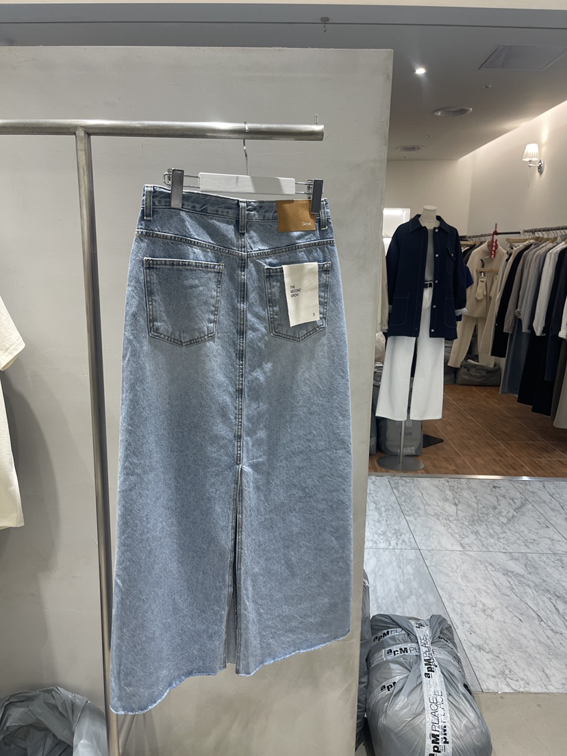 THE SECOND GROW/QUEENSRABBIT韓國直郵女裝新款人氣長裙開衩長款THE SECOND GROW/QUEENSRABBIT長裙