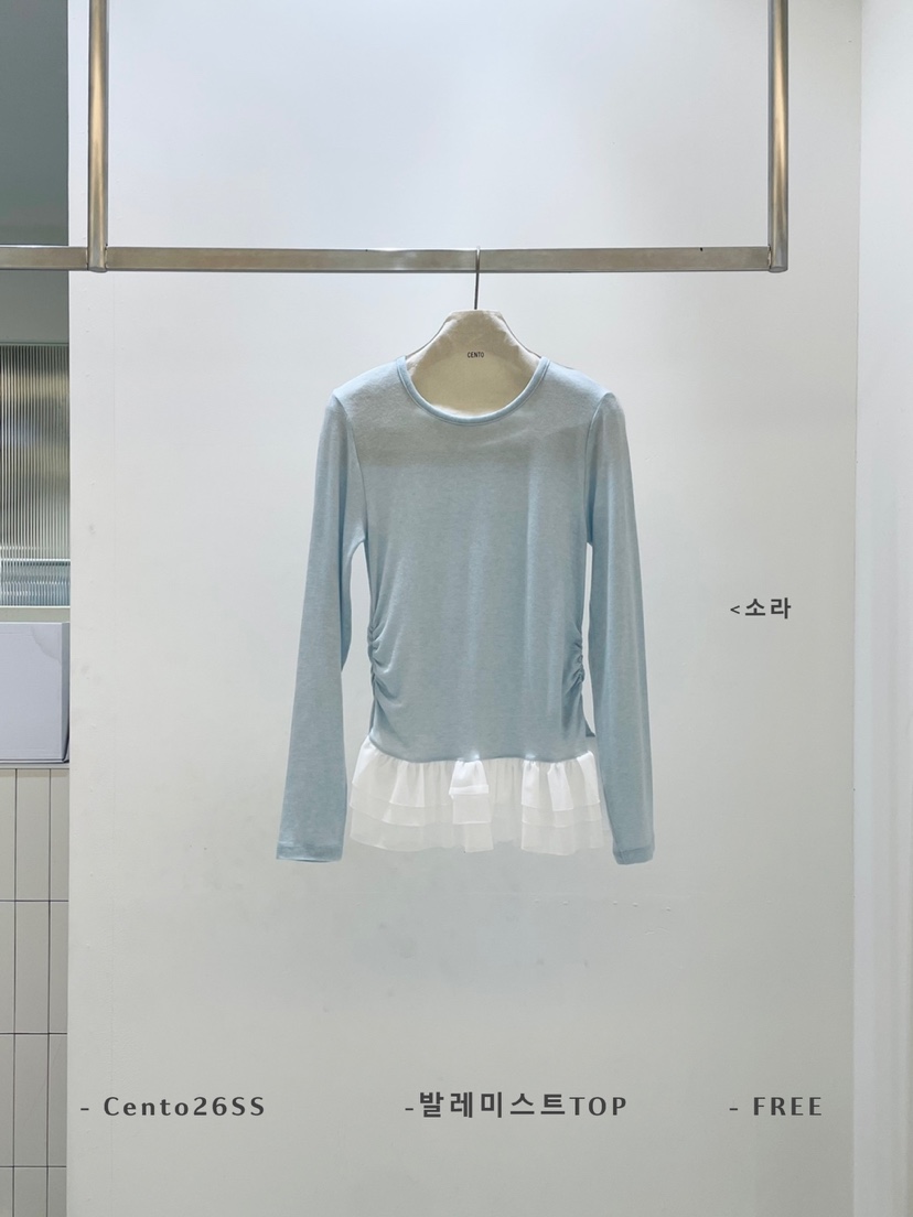 CENTO東大門直郵女裝新品26春夏熱賣真品休閑職業長袖T恤CENTO長袖T恤圖色2
