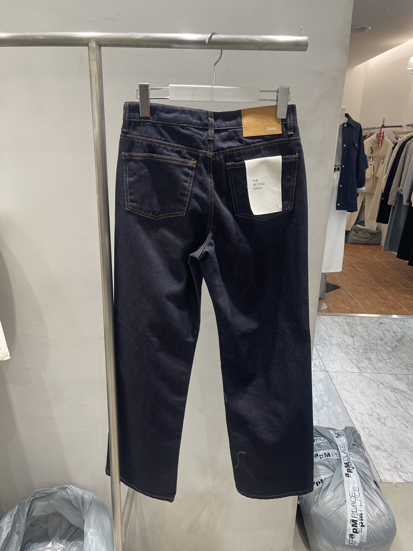 THE SECOND GROW/QUEENSRABBIT東大門直郵女裝新款推薦牛仔褲直筒牛仔THE SECOND GROW/QUEENSRABBIT牛仔褲