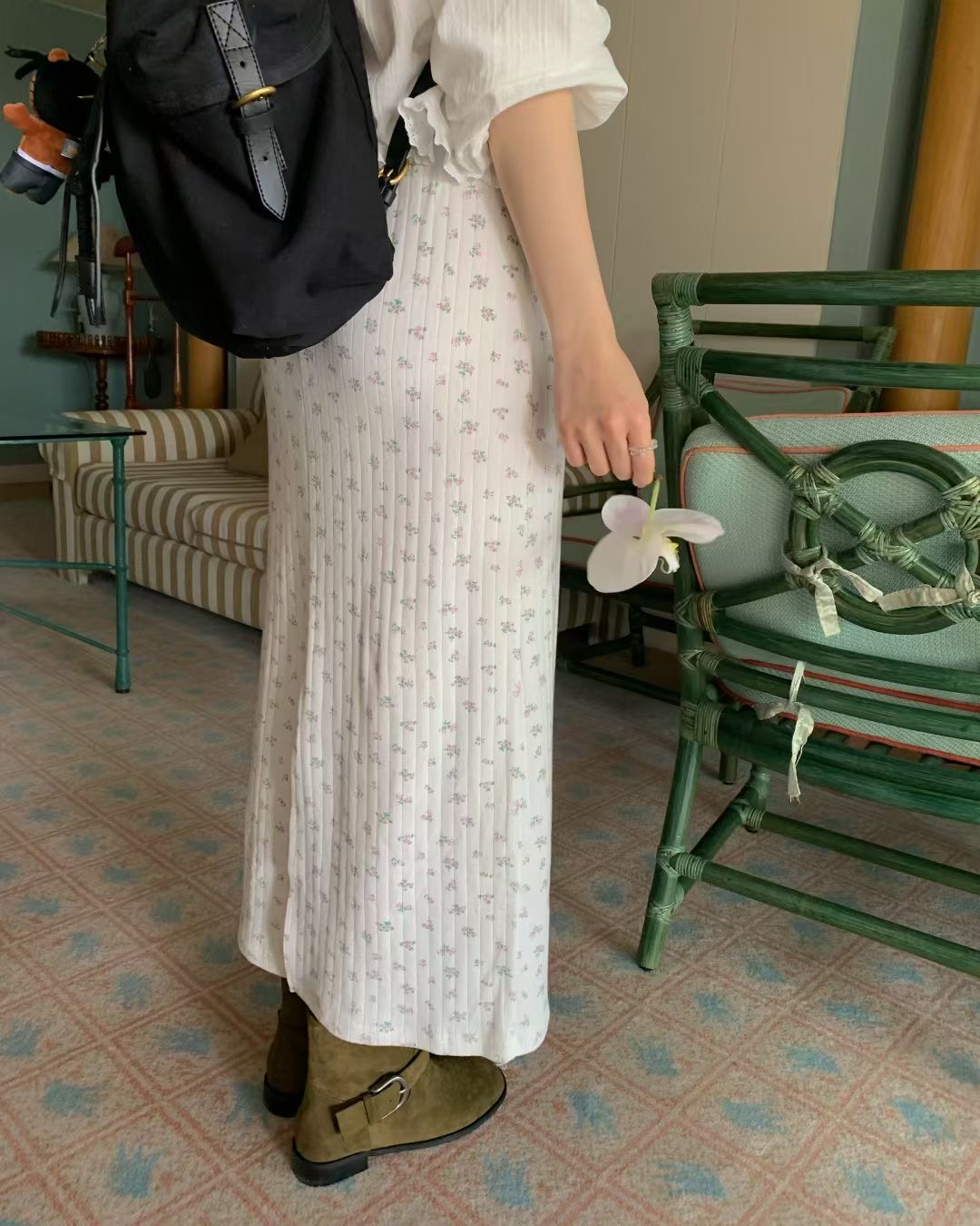 EZEDIARY韓國直郵女士新款推薦熱賣職業26春夏真品人氣長裙EZEDIARY長裙