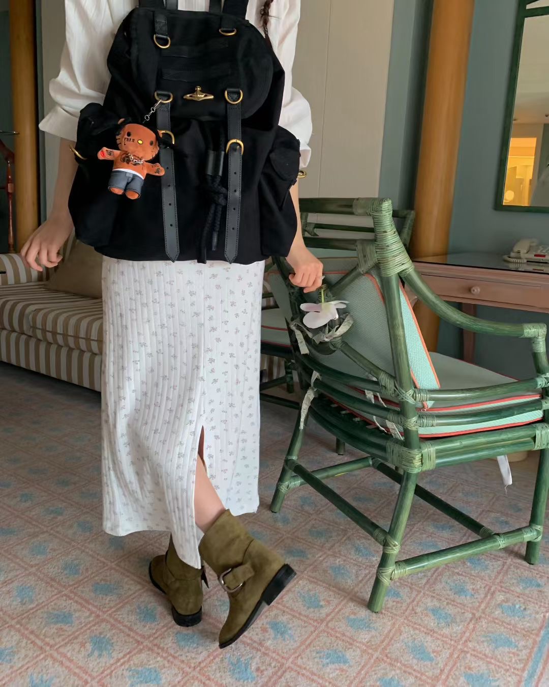 EZEDIARY韓國直郵女士新款推薦熱賣職業26春夏真品人氣長裙EZEDIARY長裙