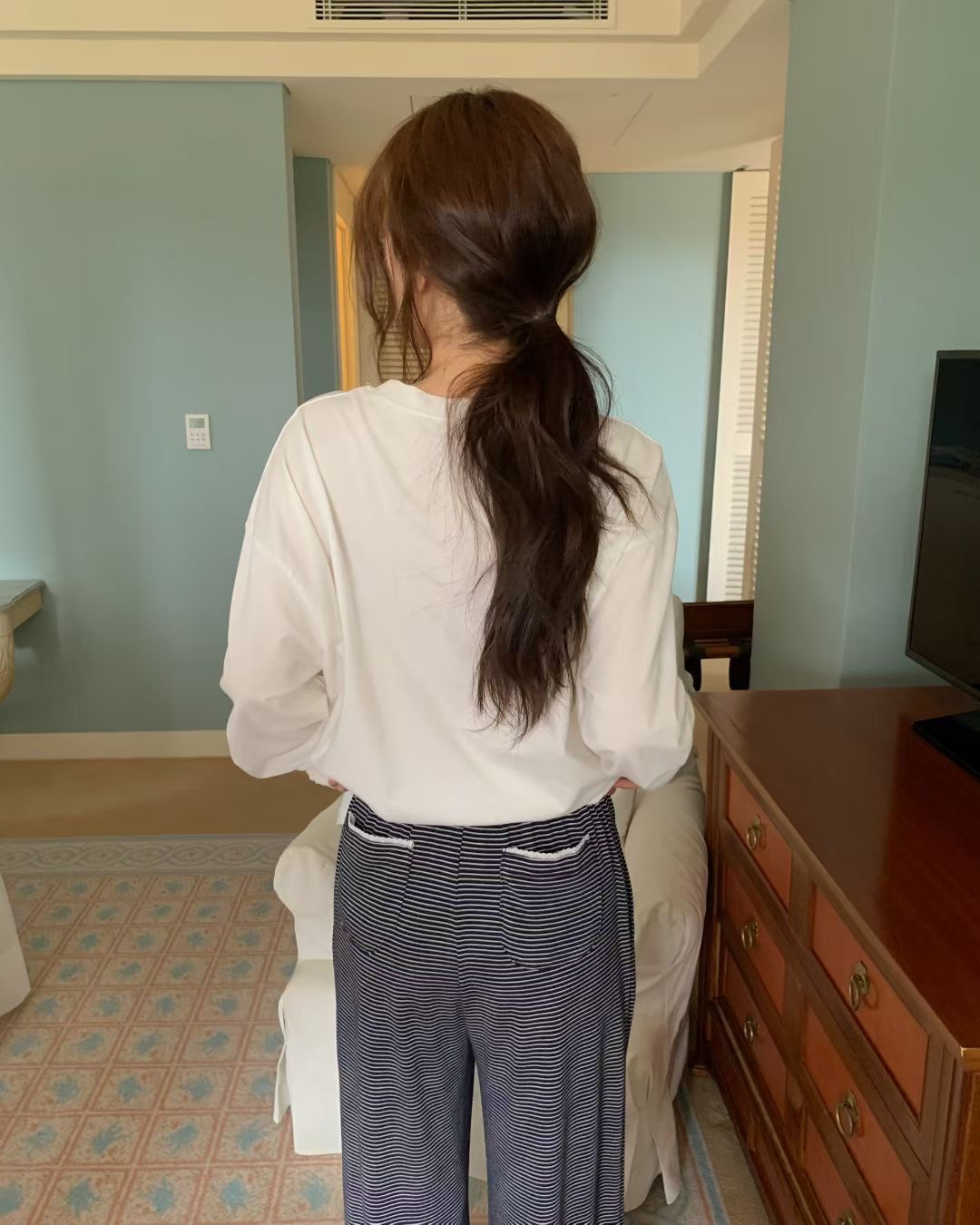 EZEDIARY東大門代購女裝新款休閑推薦職業人氣26春夏長袖T恤EZEDIARY長袖T恤