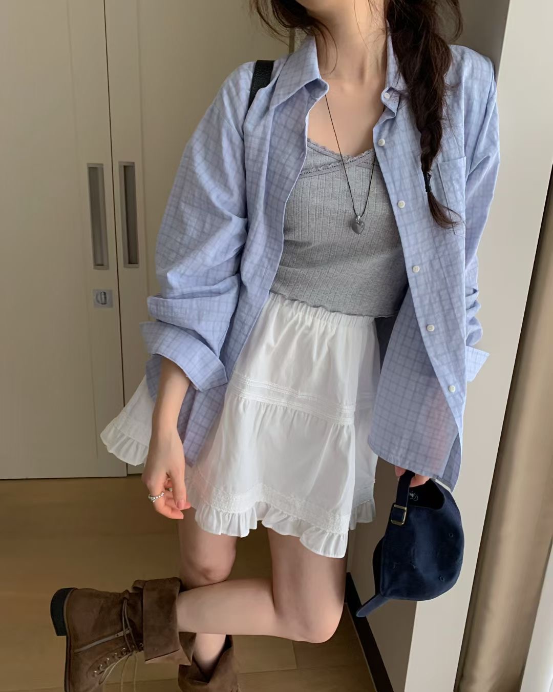 EZEDIARY東大門代購女裝新款時尚26春夏職業人氣休閑短裙EZEDIARY短裙