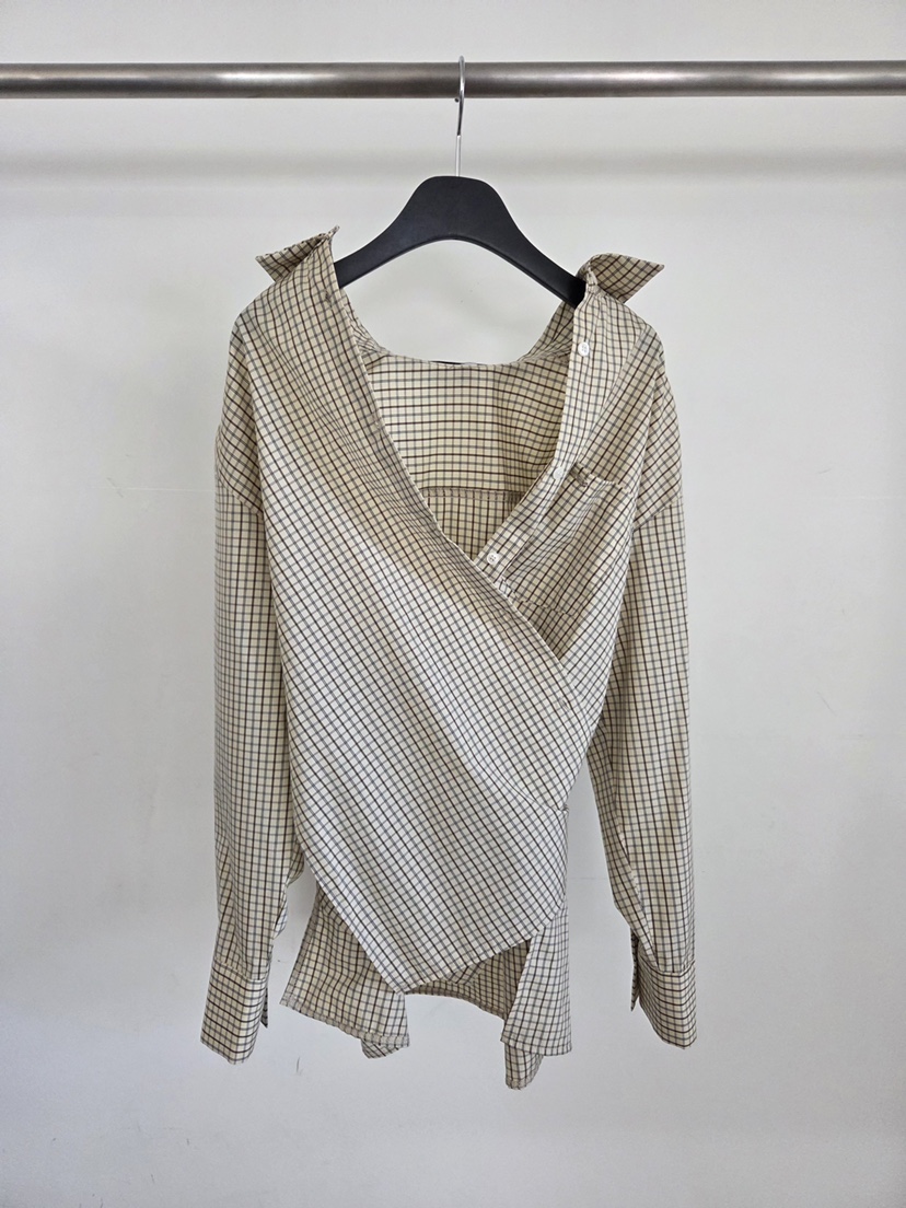 VERANDA韓國代購女士新品推薦休閑真品26春夏襯衫蕾絲衫格紋VERANDA襯衫/蕾絲衫