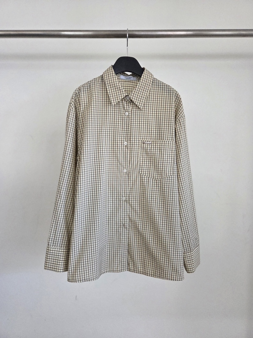 VERANDA韓國代購女士新品推薦休閑真品26春夏襯衫蕾絲衫格紋VERANDA襯衫/蕾絲衫圖色2