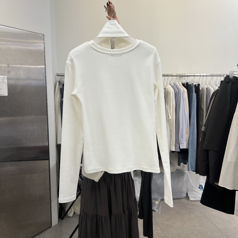 PORTS MOSS韓國直郵實拍女裝新品熱賣時尚26春夏長袖T恤PORTS MOSS長袖T恤