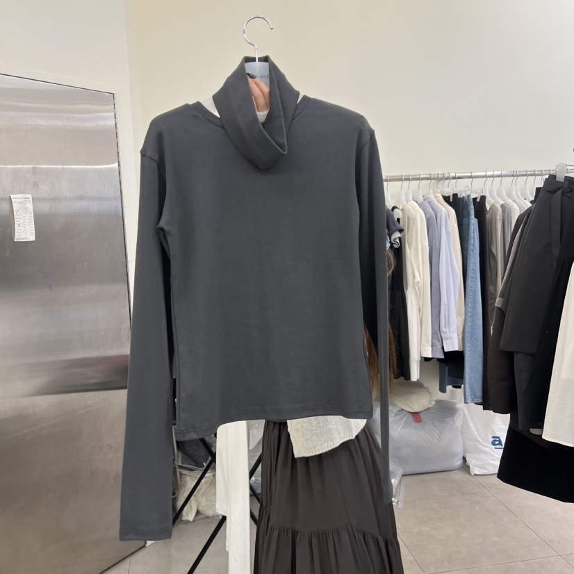 PORTS MOSS韓國直郵實拍女裝新品熱賣時尚26春夏長袖T恤PORTS MOSS長袖T恤圖色2