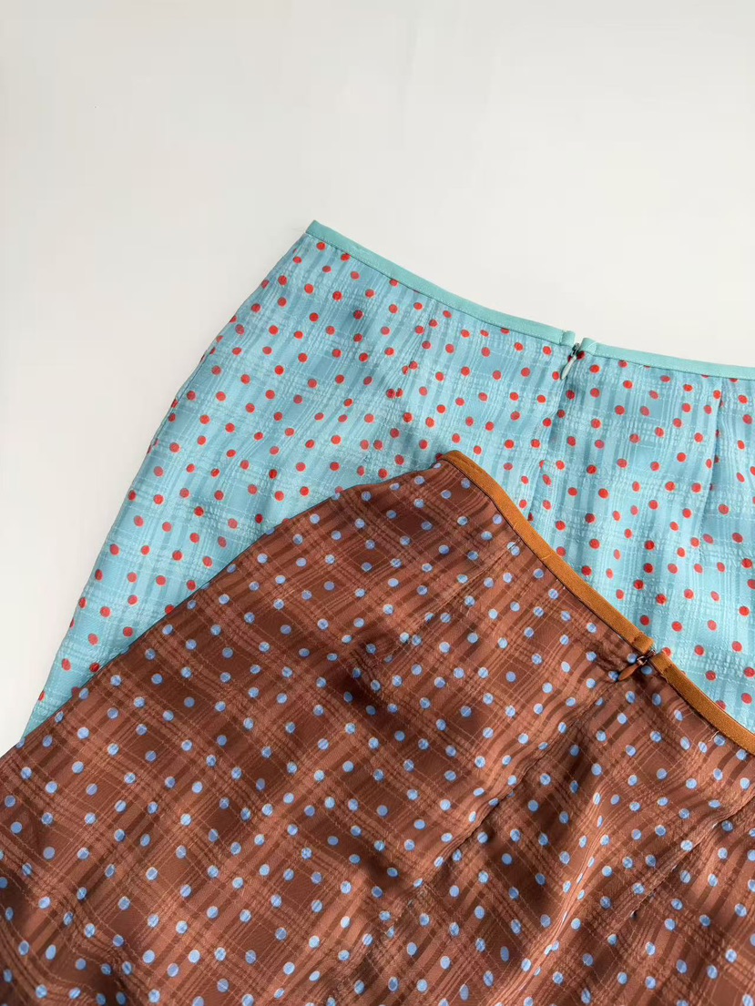 OLI SEOUL韓國直郵實拍女裝新款人氣半身裙中短裙圓點裙OLI SEOUL半身裙/中短裙