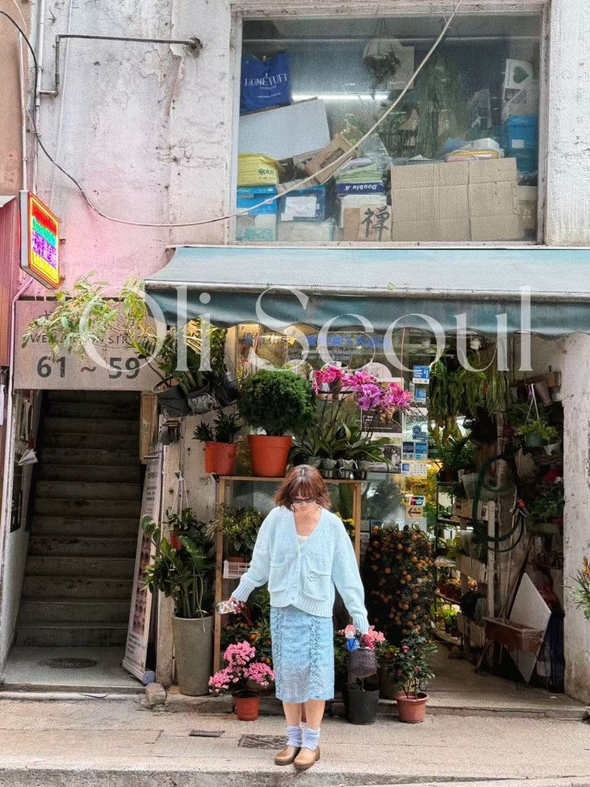 OLI SEOUL韓國直郵實拍女裝新款人氣半身裙中短裙圓點裙OLI SEOUL半身裙/中短裙