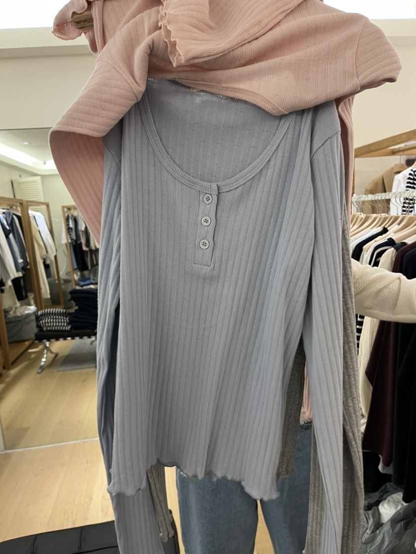 TIZZI韓國代購女裝新款26春夏人氣推薦熱賣時尚職業長袖T恤TIZZI長袖T恤圖色2