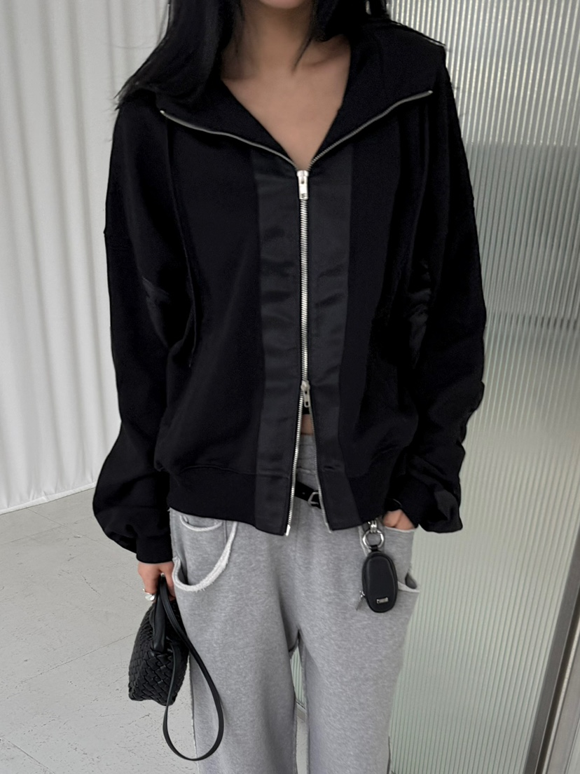 JADEMARKET韓國東大門代購女裝新款時尚推薦夾克連帽衫褶皺JADE MARKET夾克圖色2