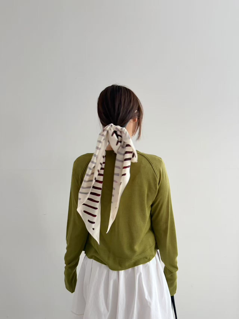 OLI SEOUL韓國東大門代購女士新品時尚人氣針織衫亞麻開衫OLI SEOUL針織衫