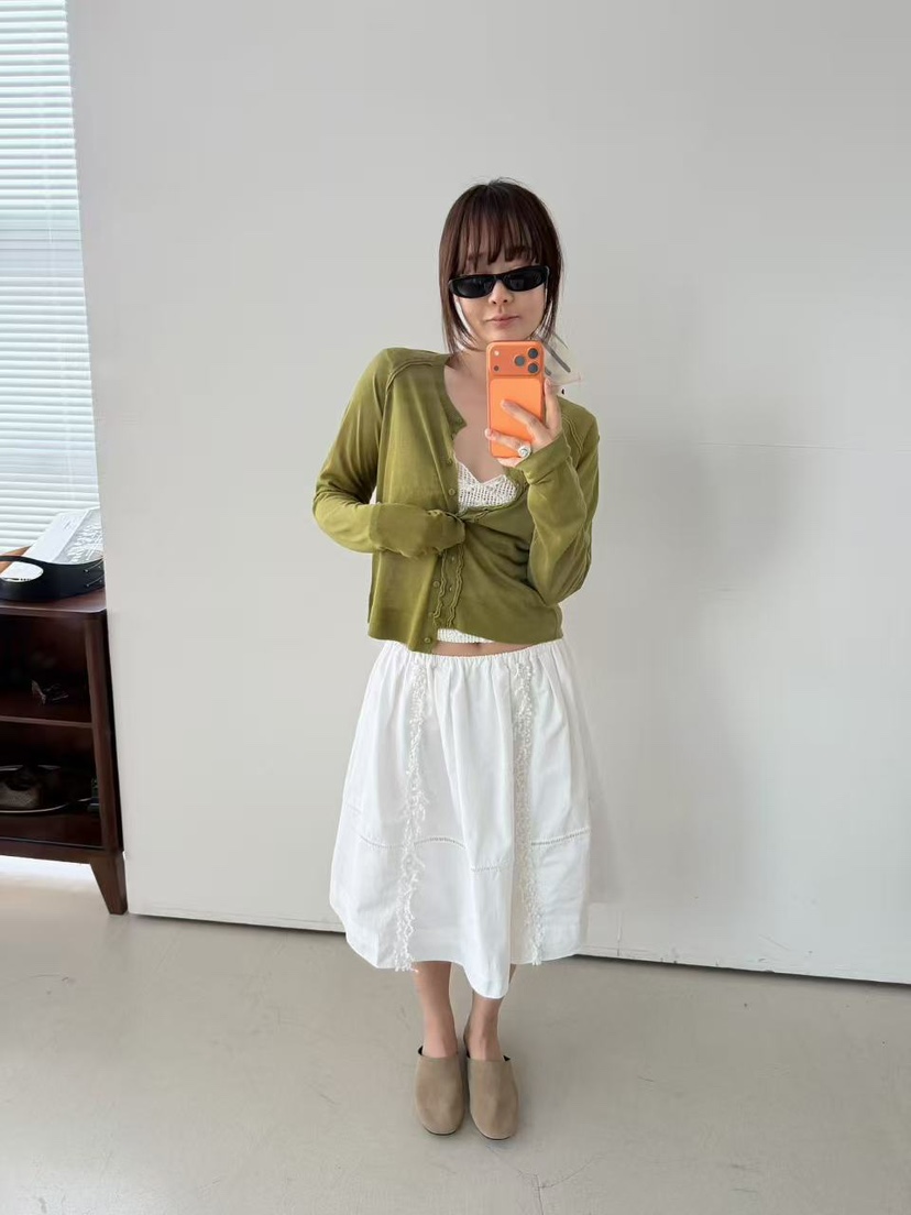 OLI SEOUL韓國東大門代購女士新品時尚人氣針織衫亞麻開衫OLI SEOUL針織衫