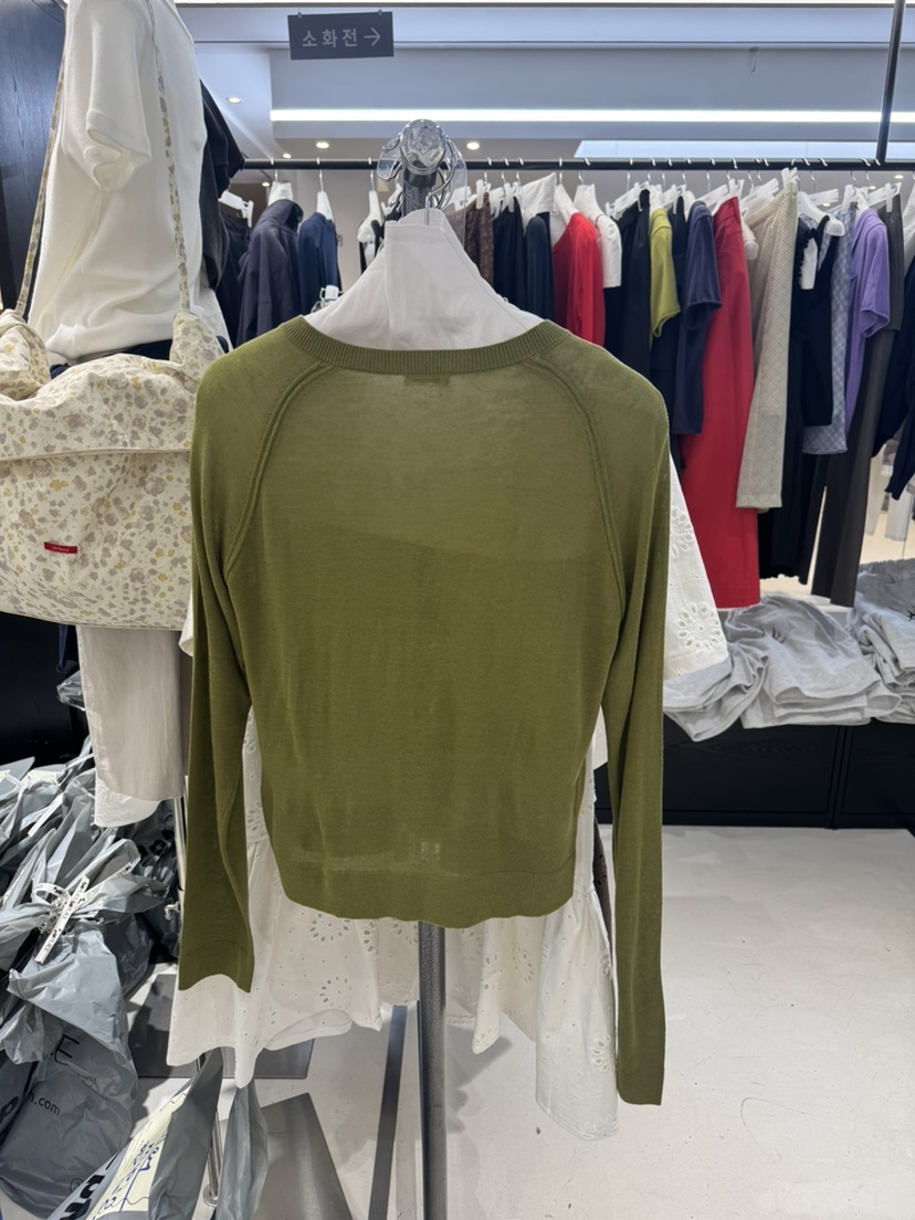 OLI SEOUL韓國東大門代購女士新品時尚人氣針織衫亞麻開衫OLI SEOUL針織衫