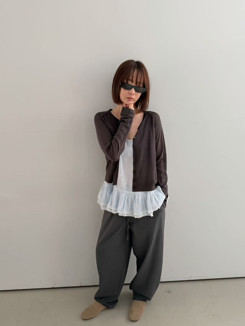 OLI SEOUL韓國東大門代購女士新品時尚人氣針織衫亞麻開衫OLI SEOUL針織衫