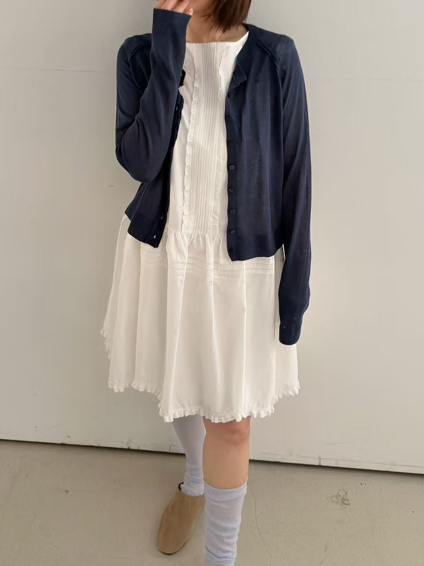 OLI SEOUL韓國東大門代購女士新品時尚人氣針織衫亞麻開衫OLI SEOUL針織衫