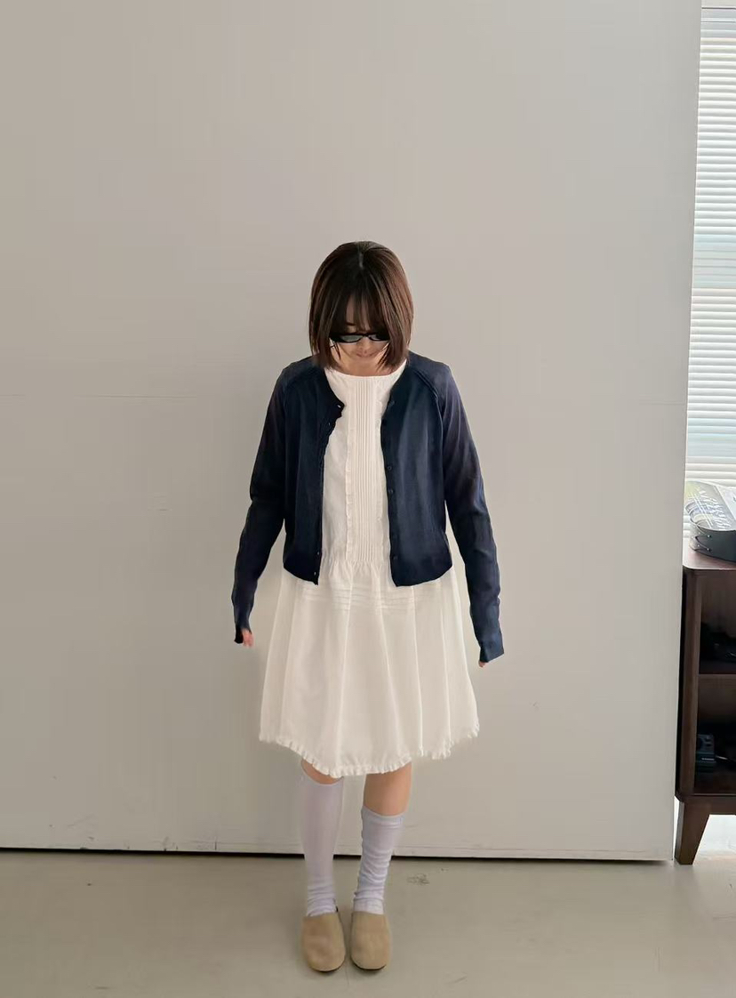 OLI SEOUL韓國東大門代購女士新品時尚人氣針織衫亞麻開衫OLI SEOUL針織衫