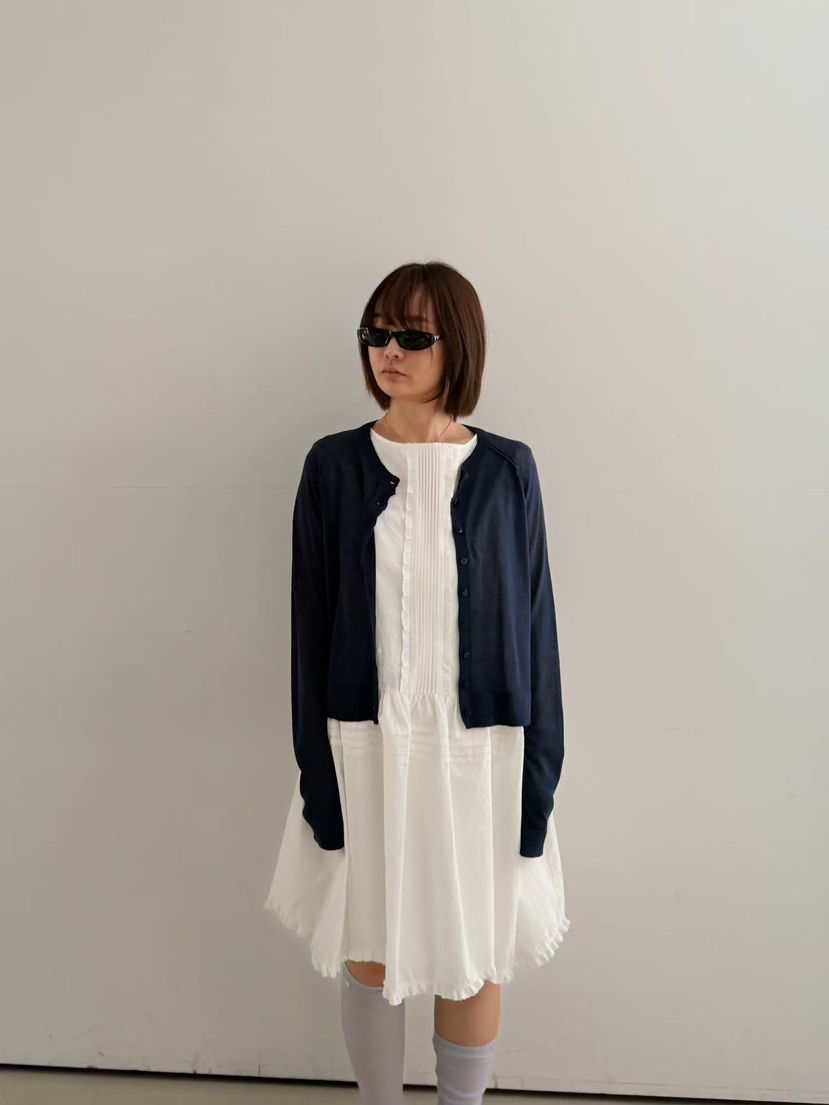 OLI SEOUL韓國東大門代購女士新品時尚人氣針織衫亞麻開衫OLI SEOUL針織衫