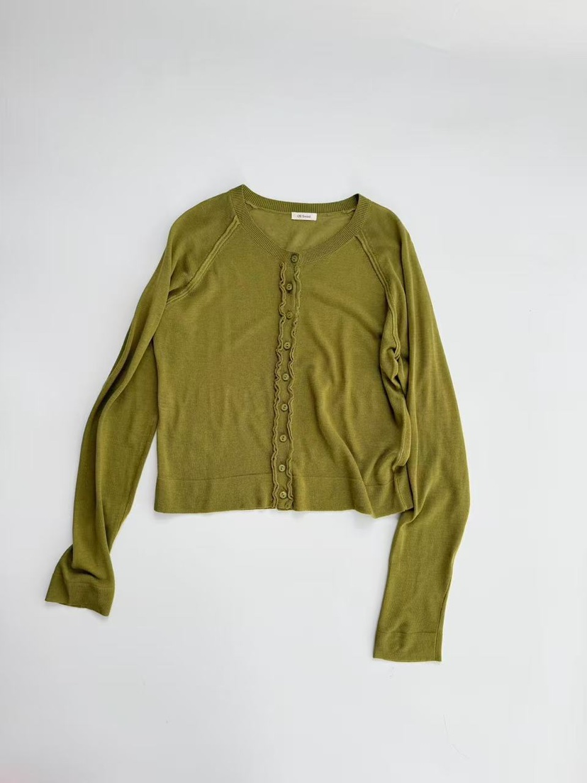 OLI SEOUL韓國東大門代購女士新品時尚人氣針織衫亞麻開衫OLI SEOUL針織衫圖色2