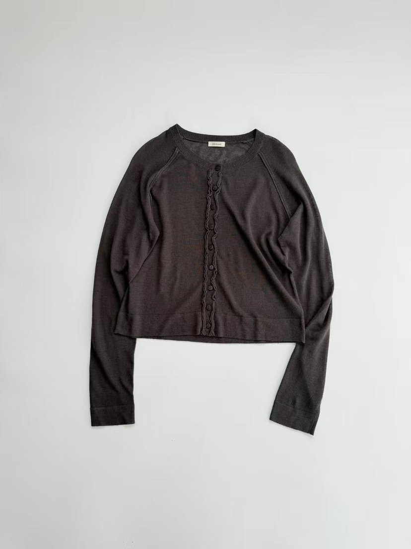 OLI SEOUL韓國東大門代購女士新品時尚人氣針織衫亞麻開衫OLI SEOUL針織衫圖色3